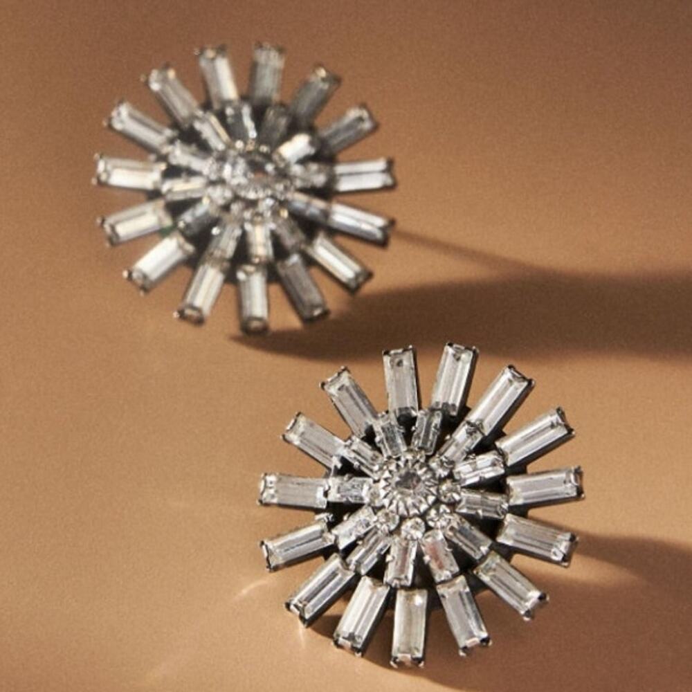 Dannijo Women's Silver Crystal Garbo Earrings One Size